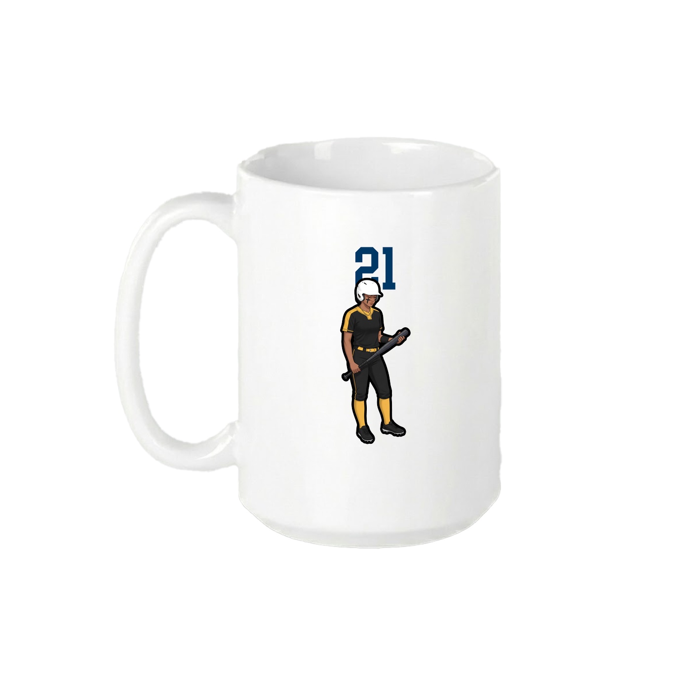 15oz Coffee Mug — Number Top in White