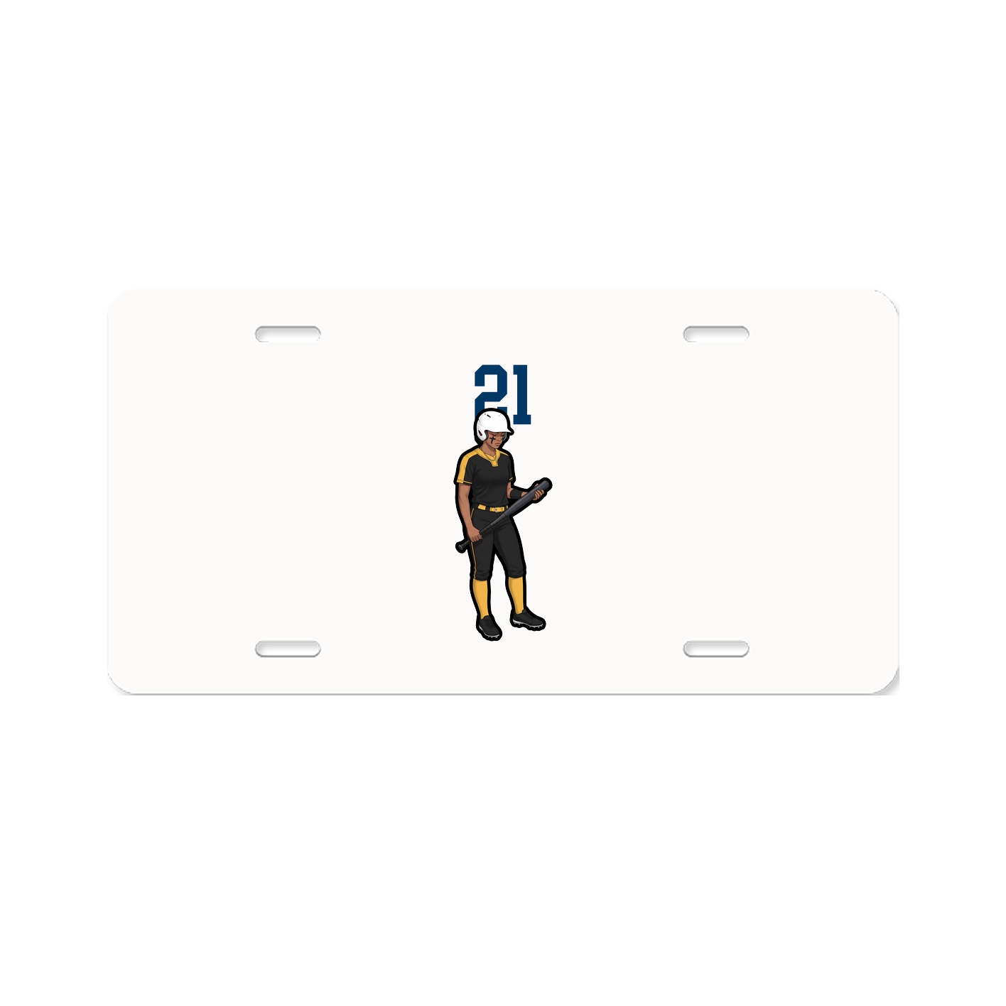 License Plate — Number Top in Classic