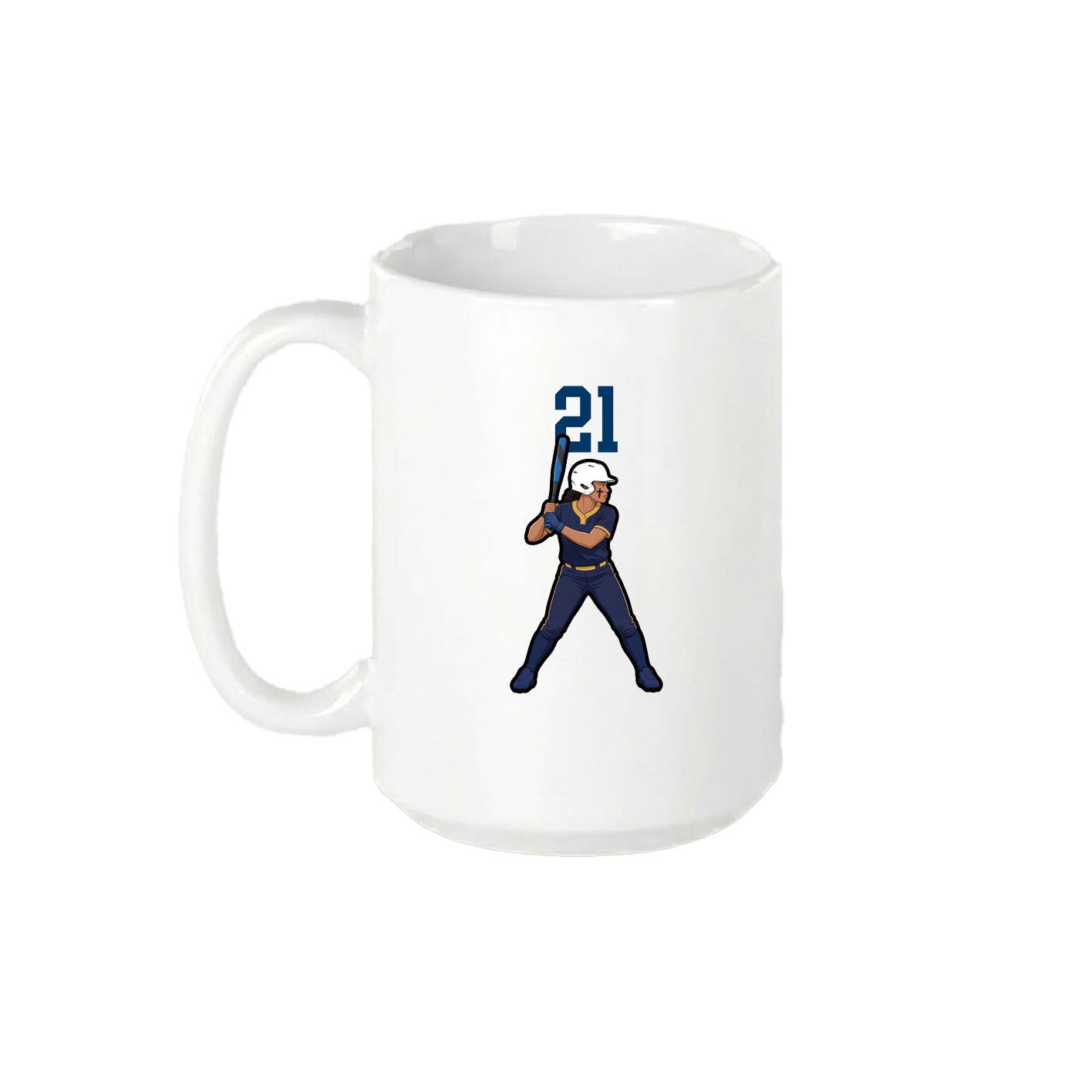 15oz Coffee Mug — Number Top in White