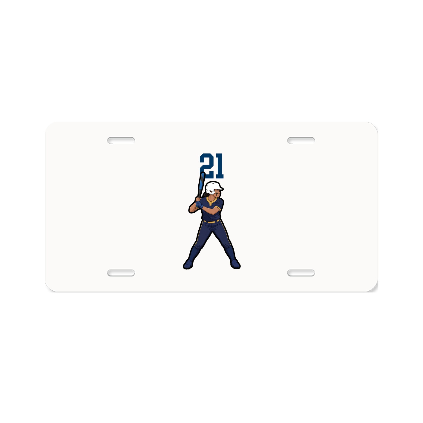 License Plate — Number Top in Classic