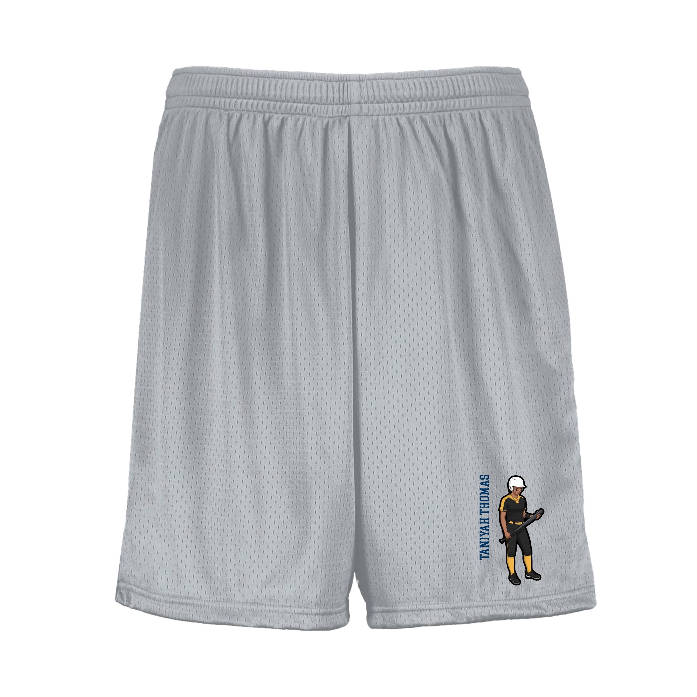 Shorts — Name Vertical in Silver