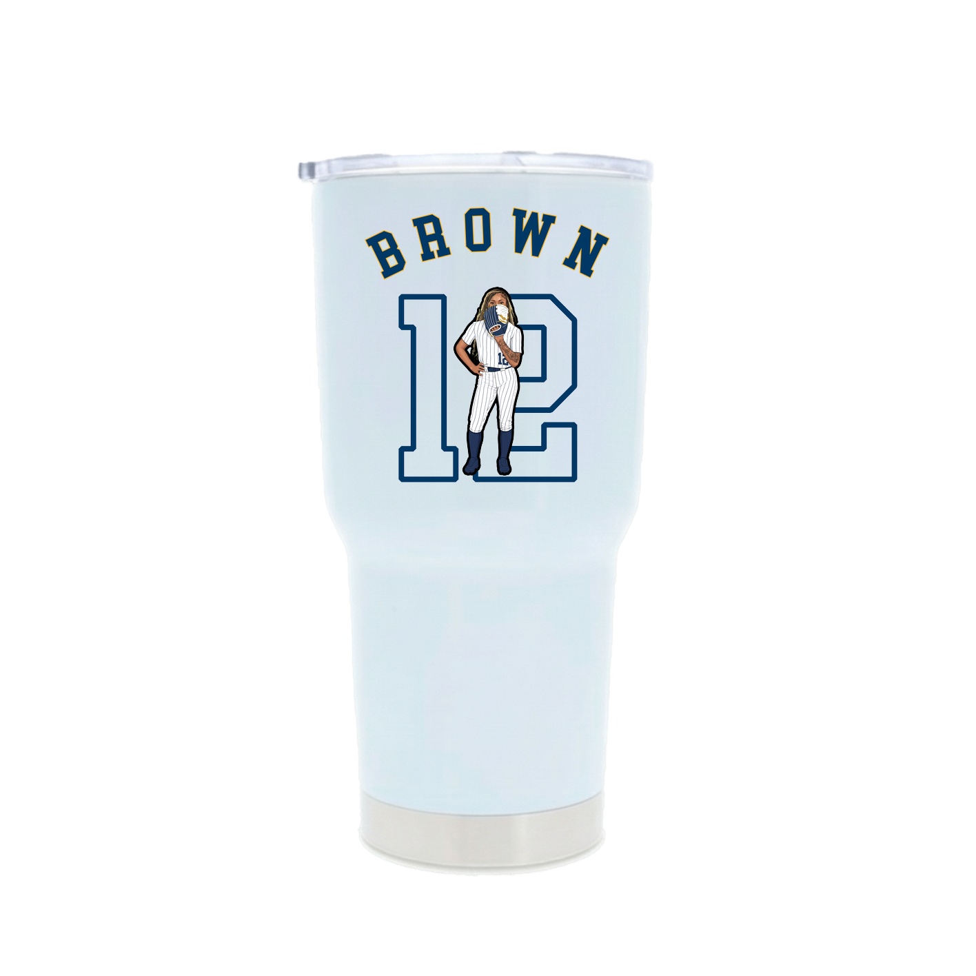 30oz Stainless Steel Tumbler — Shirsey Arch in White