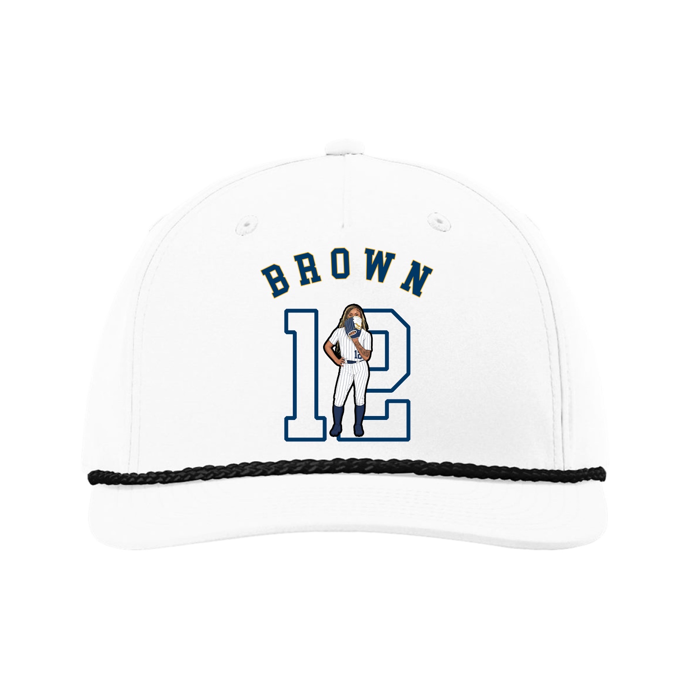 Five-Panel Classic Rope Cap — Shirsey Arch in White