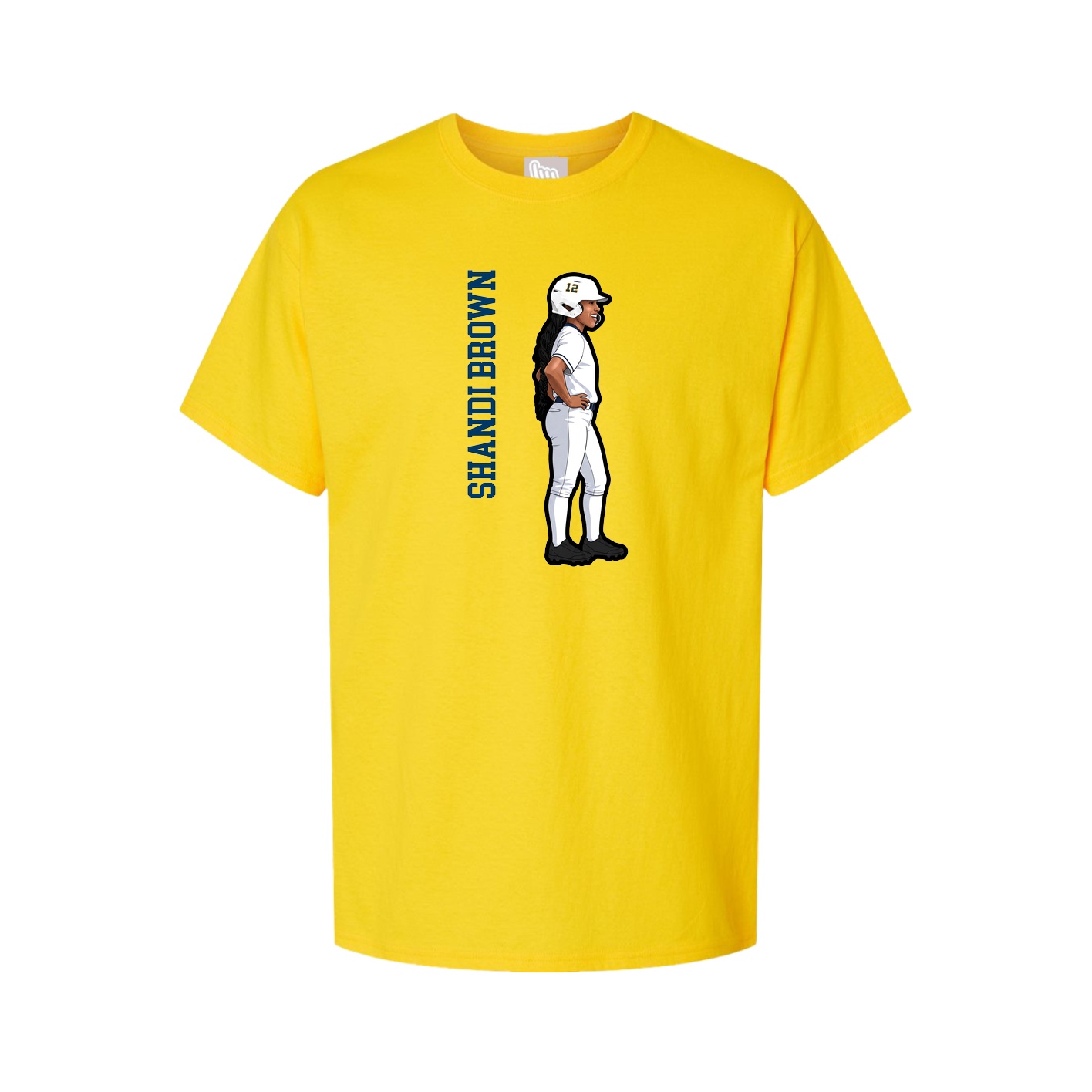 Tee — Name Vertical in Gold