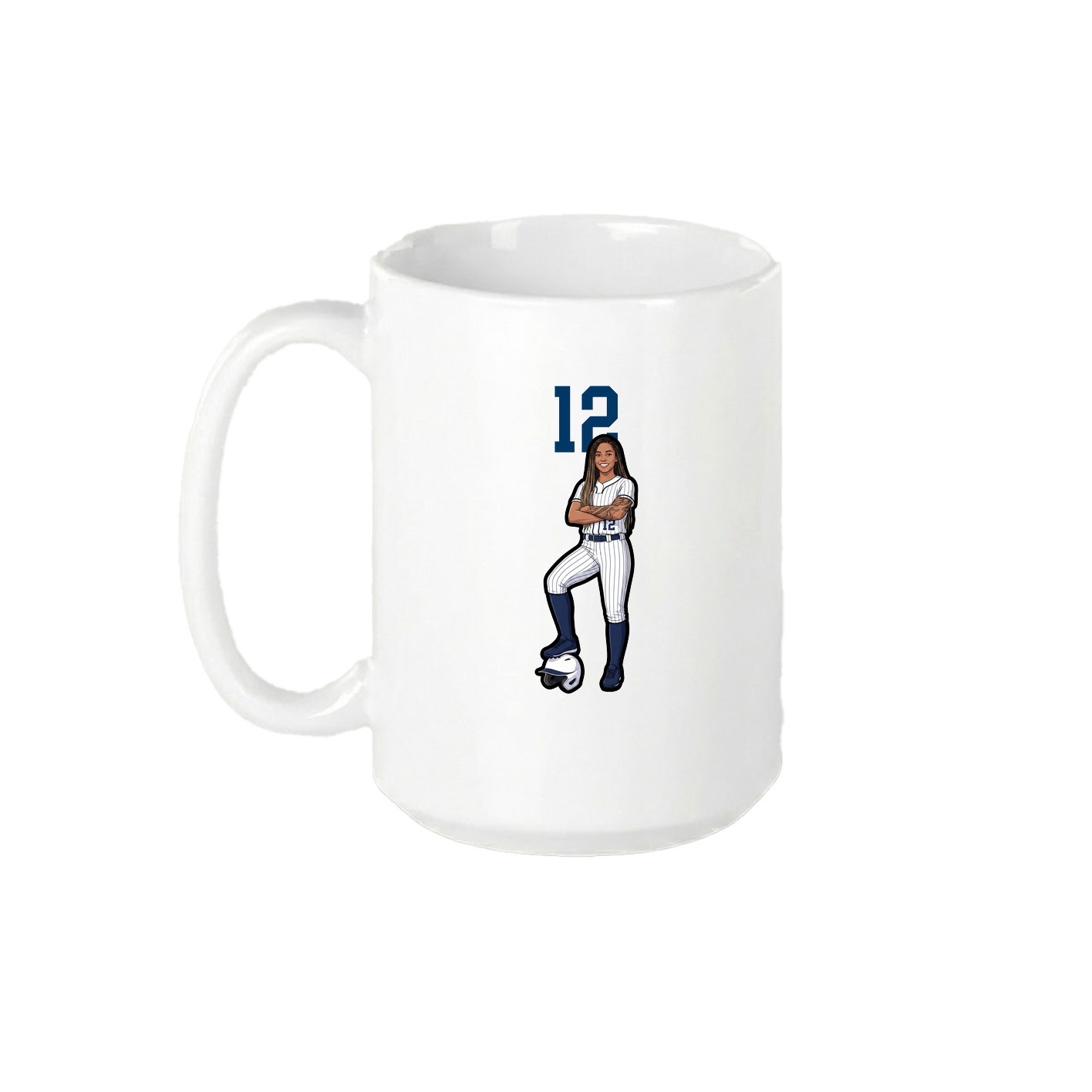 15oz Coffee Mug — Number Top in White