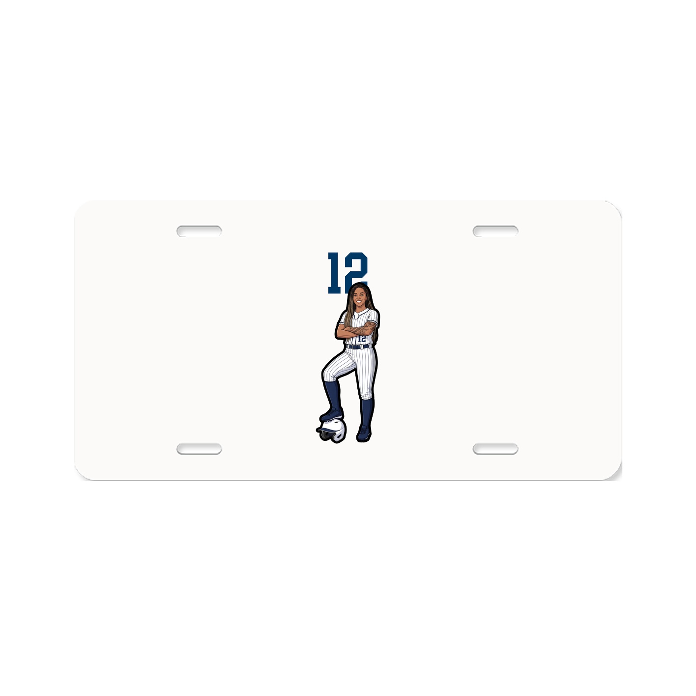License Plate — Number Top in Classic