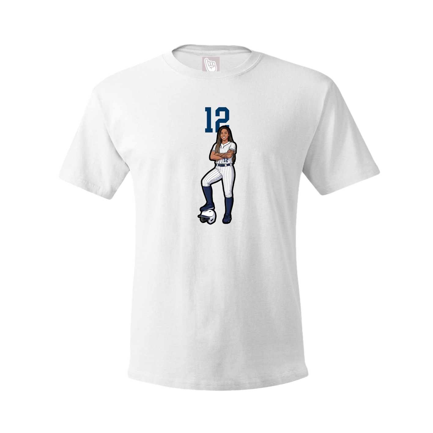 Youth Tee — Number Top in White