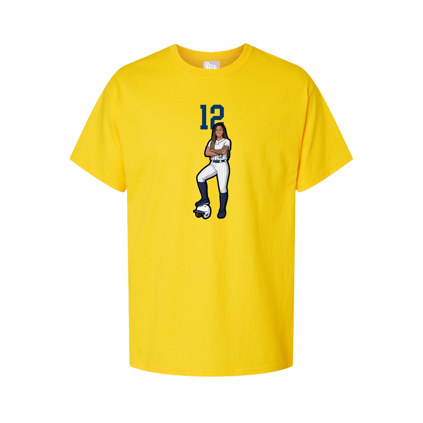 Youth Tee — Number Top in Gold