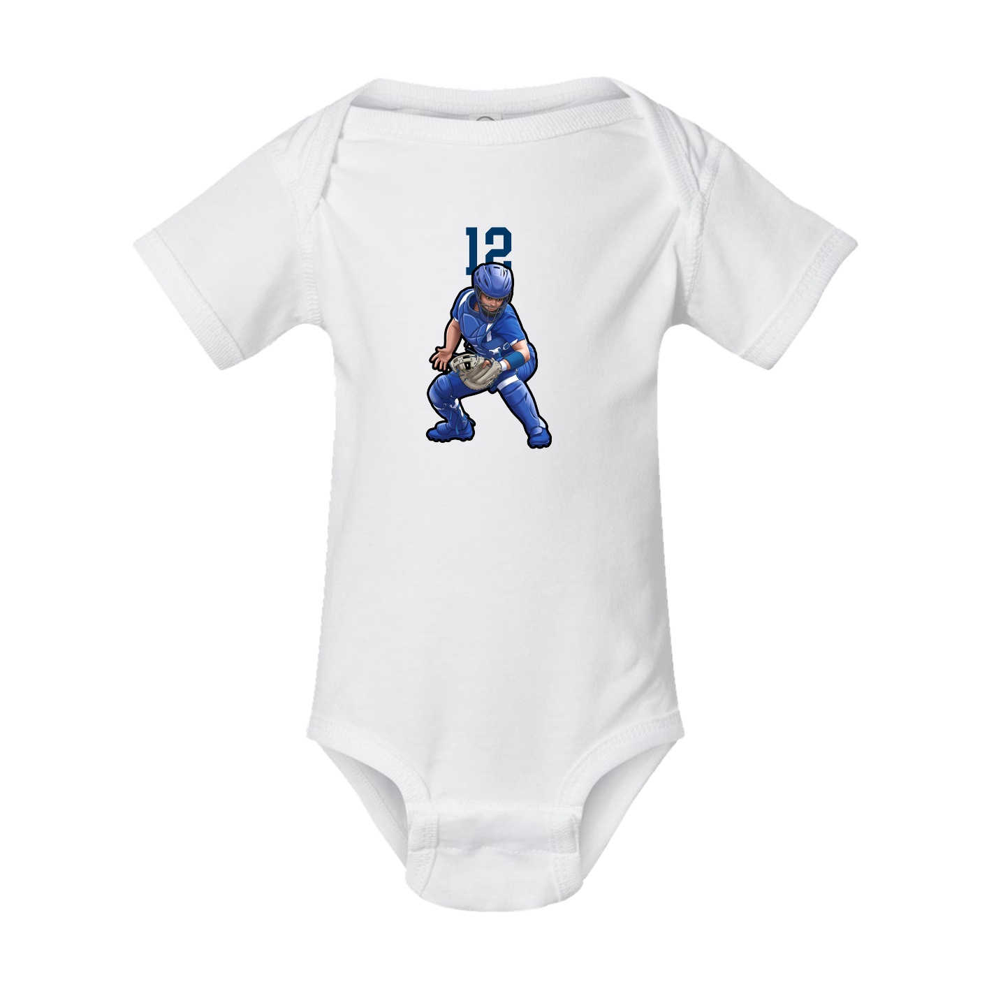 Baby Onesie — Number Top in White