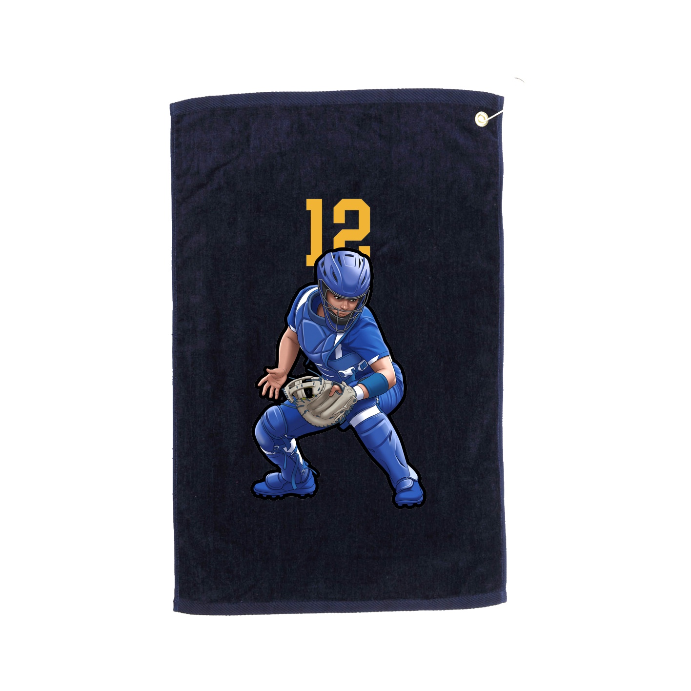 Golf Towel — Number Top in Navy