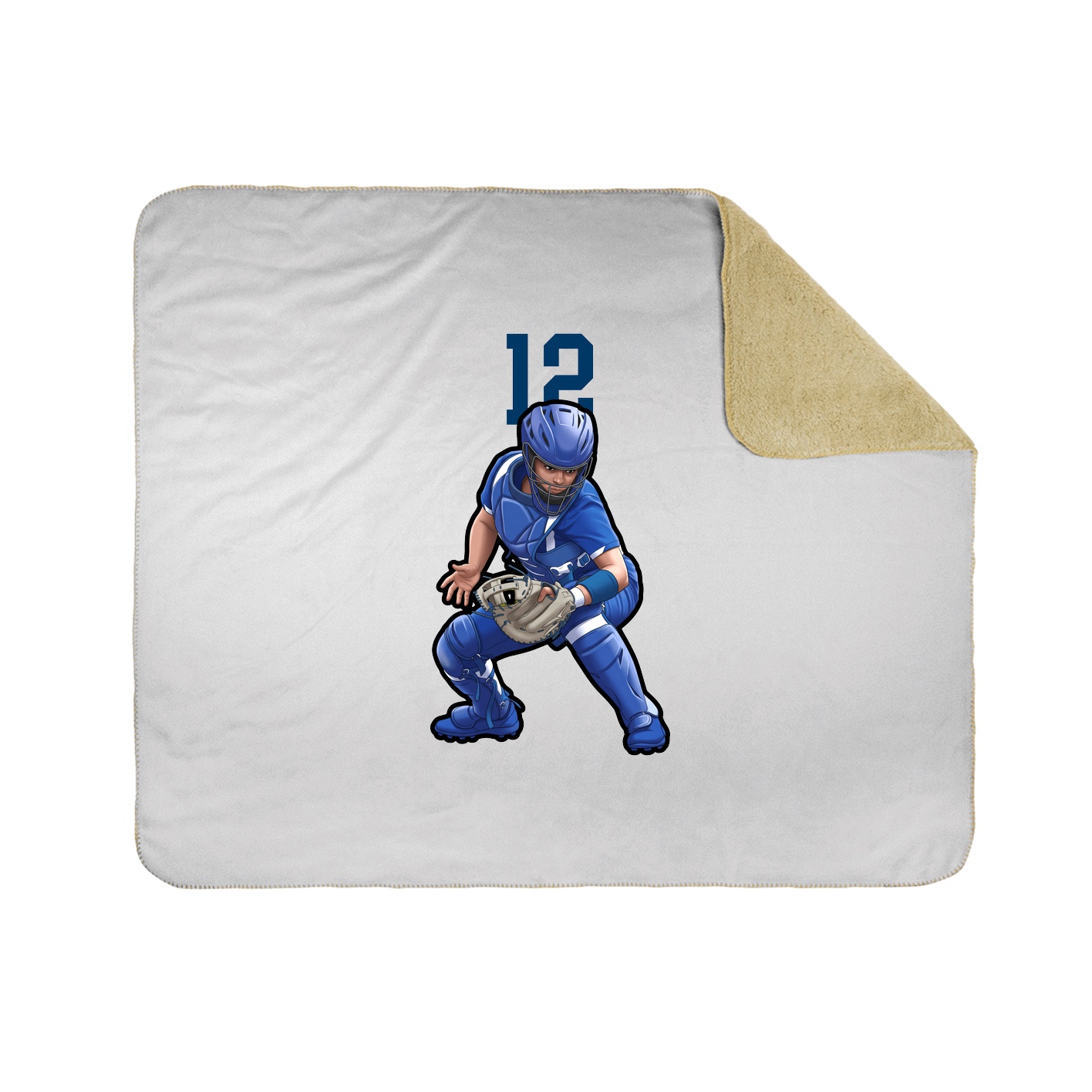 Throw Blanket — Number Top in White