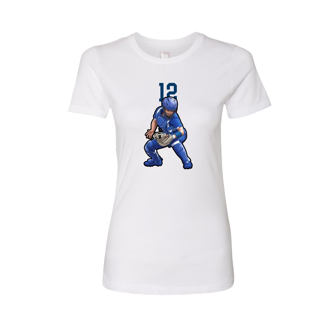 Fitted Women's Tee — Number Top in White