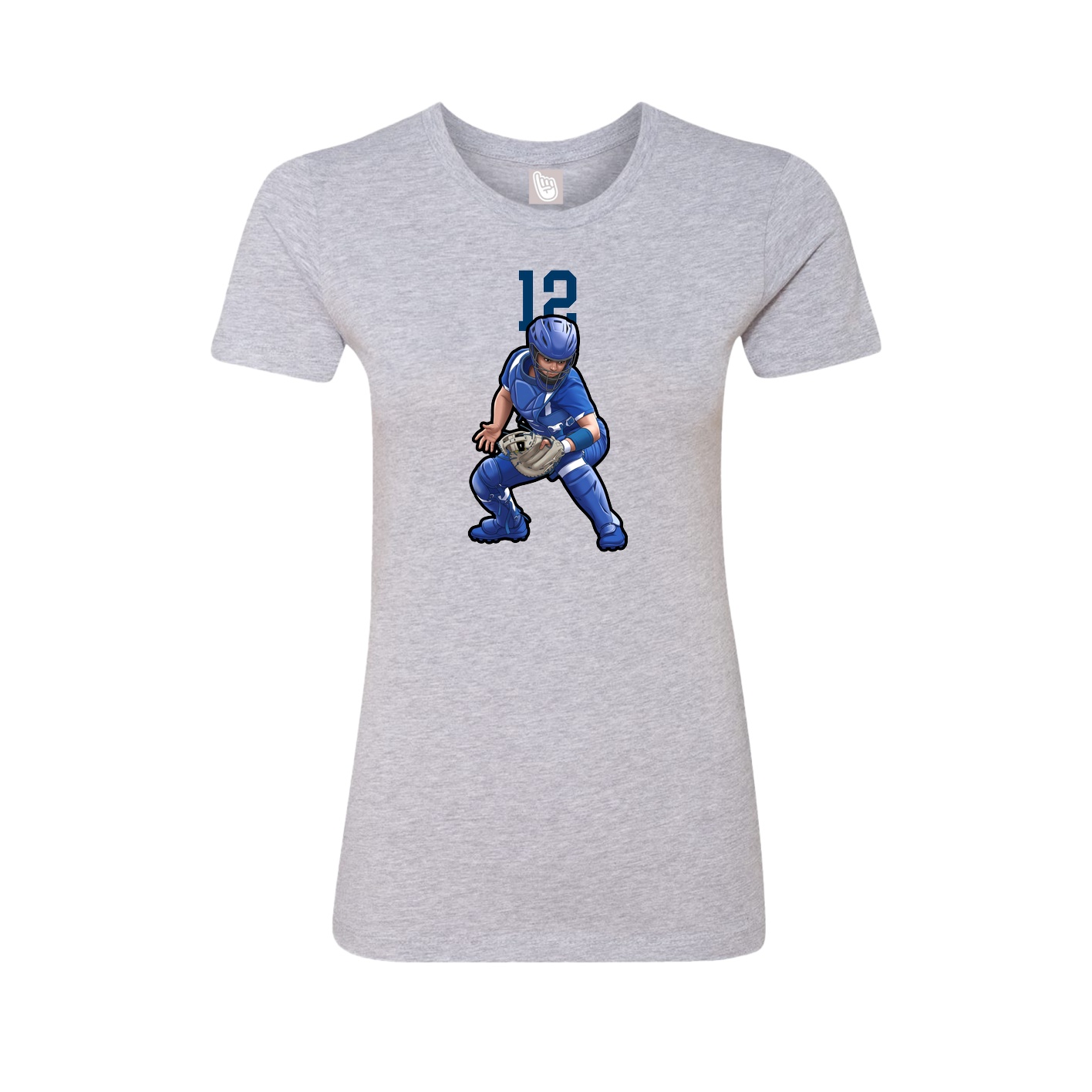 Womens Tee — Number Top in Grey