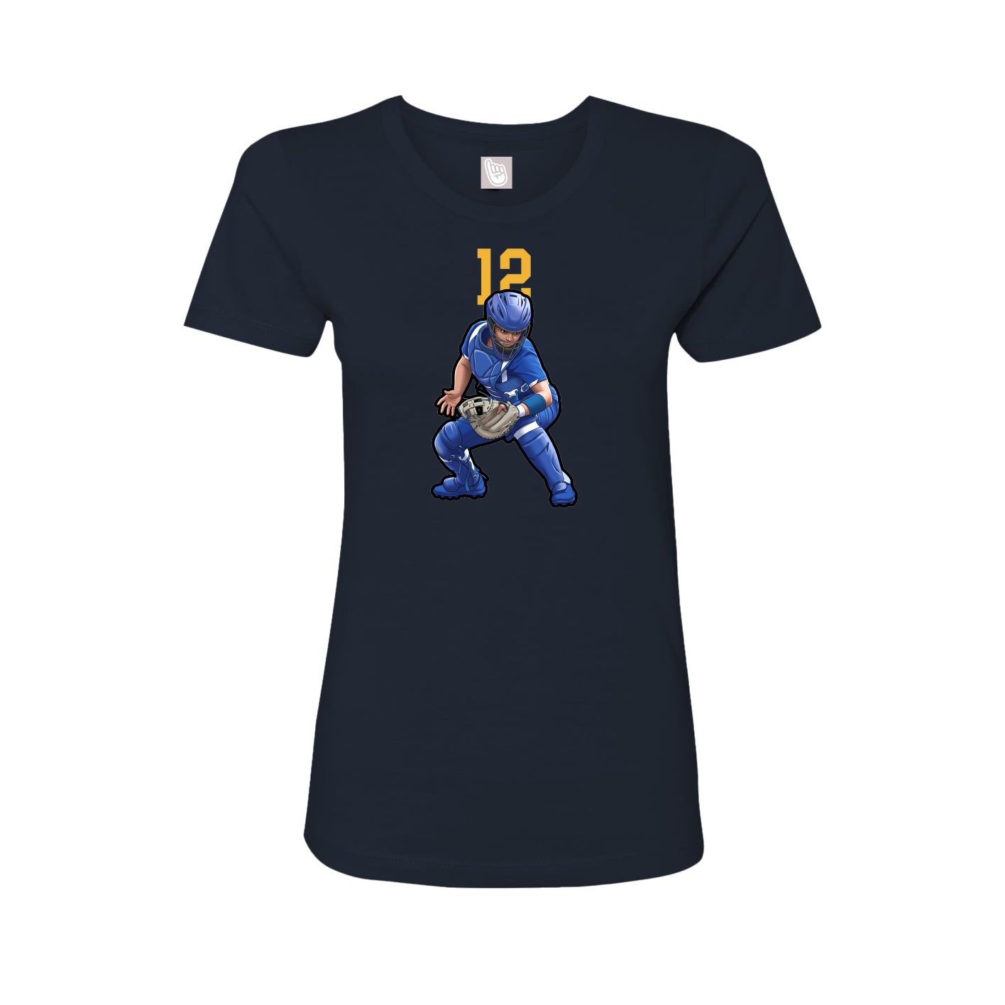 Womens Tee — Number Top in Navy