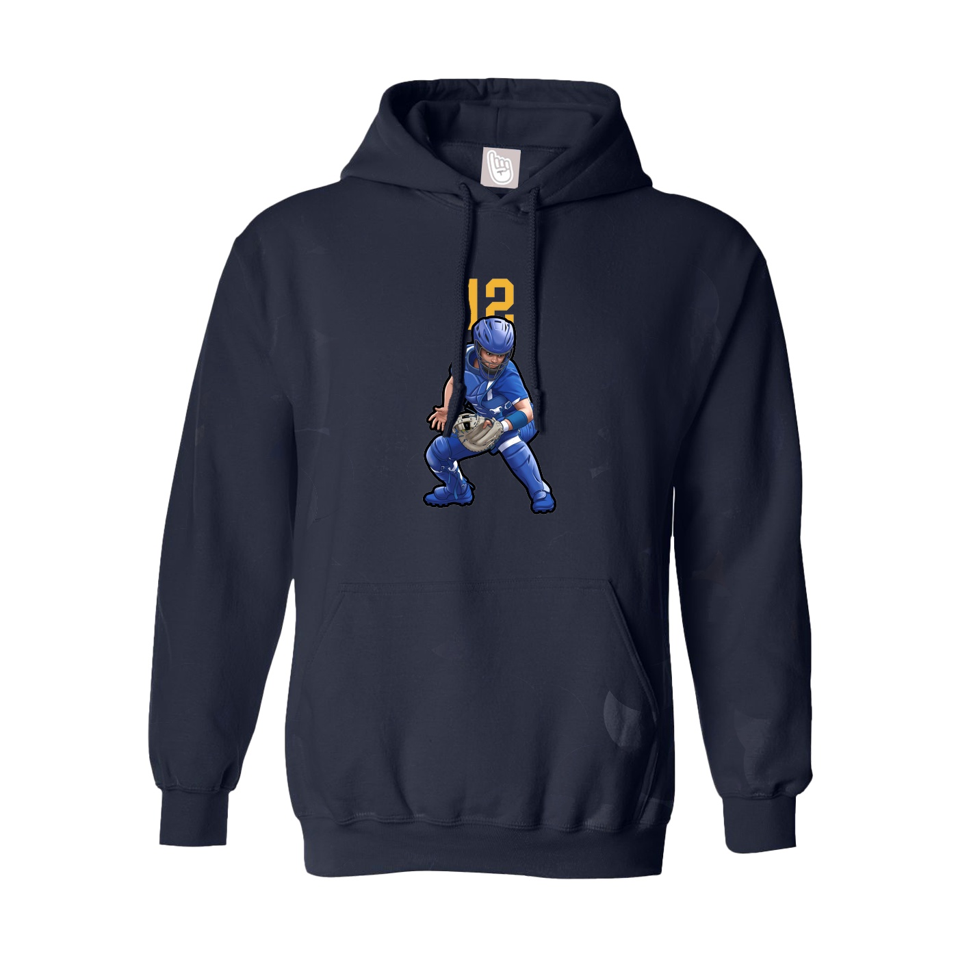 Hoodie — Number Top in Navy