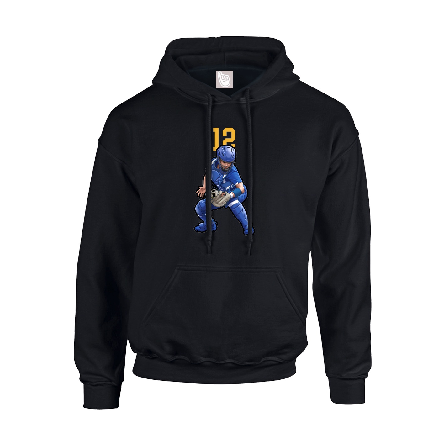 Youth Hoodie — Number Top in Black