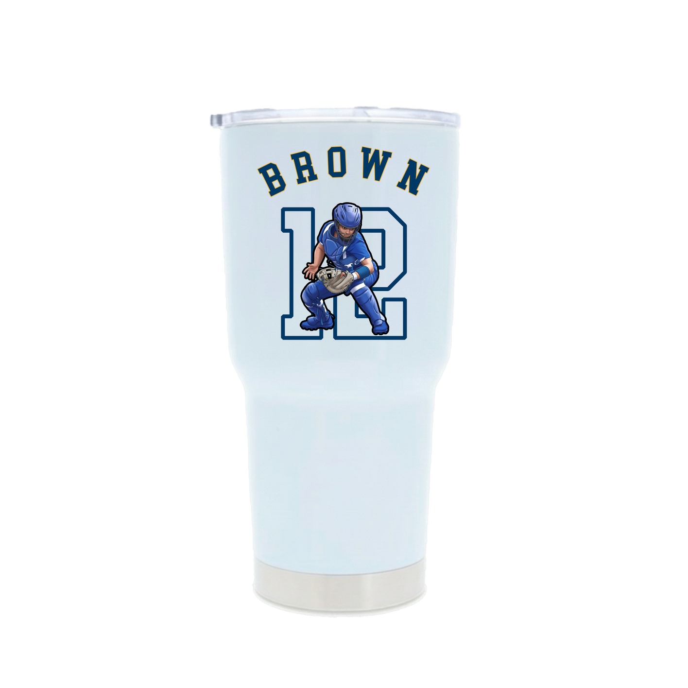 30oz Stainless Steel Tumbler — Shirsey Arch in White