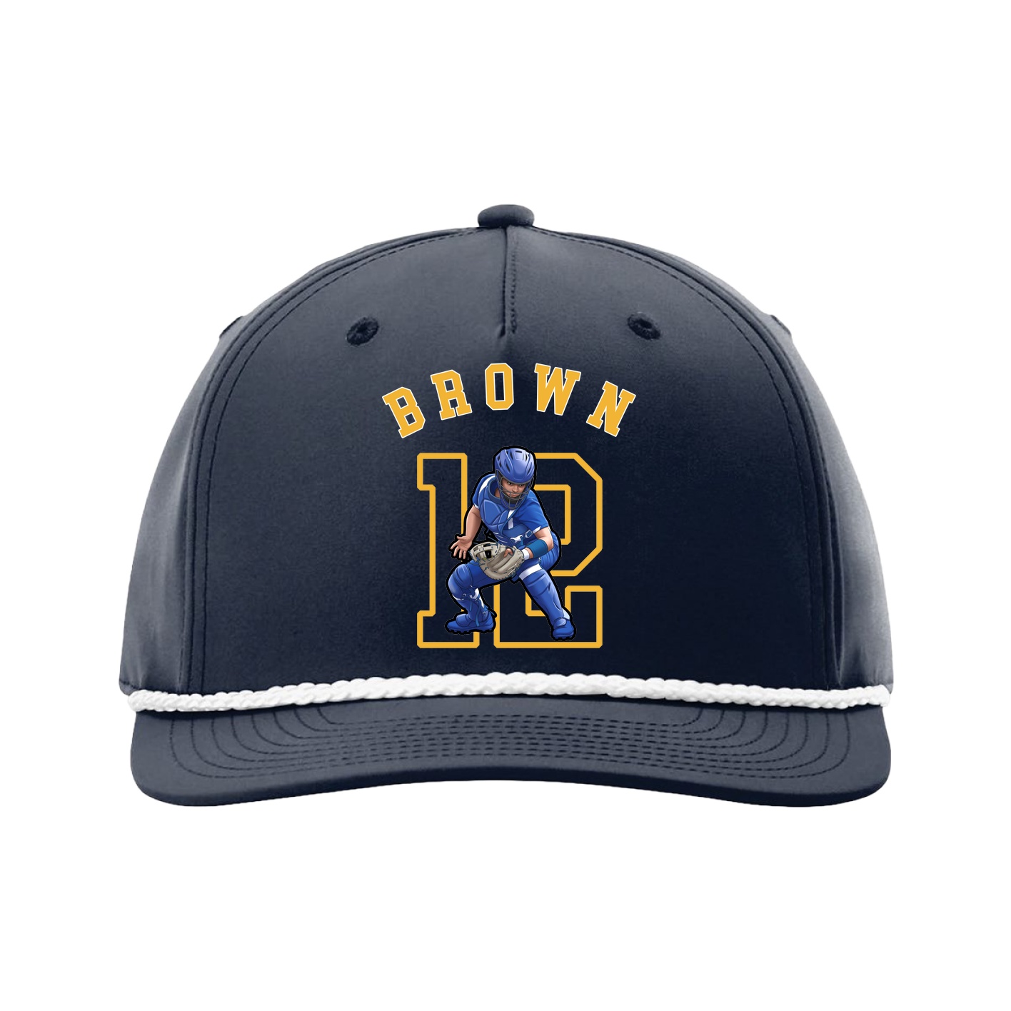 Five-Panel Classic Rope Cap — Shirsey Arch in Navy