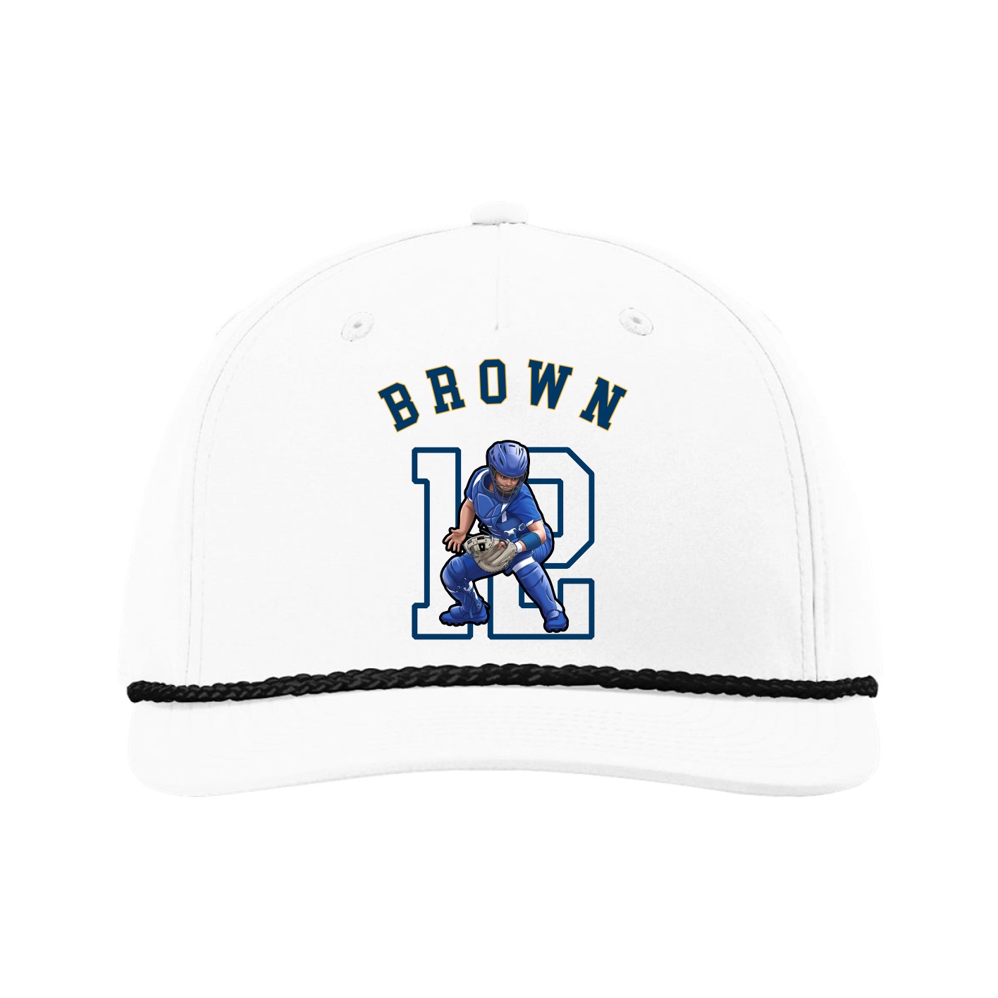 Five-Panel Classic Rope Cap — Shirsey Arch in White