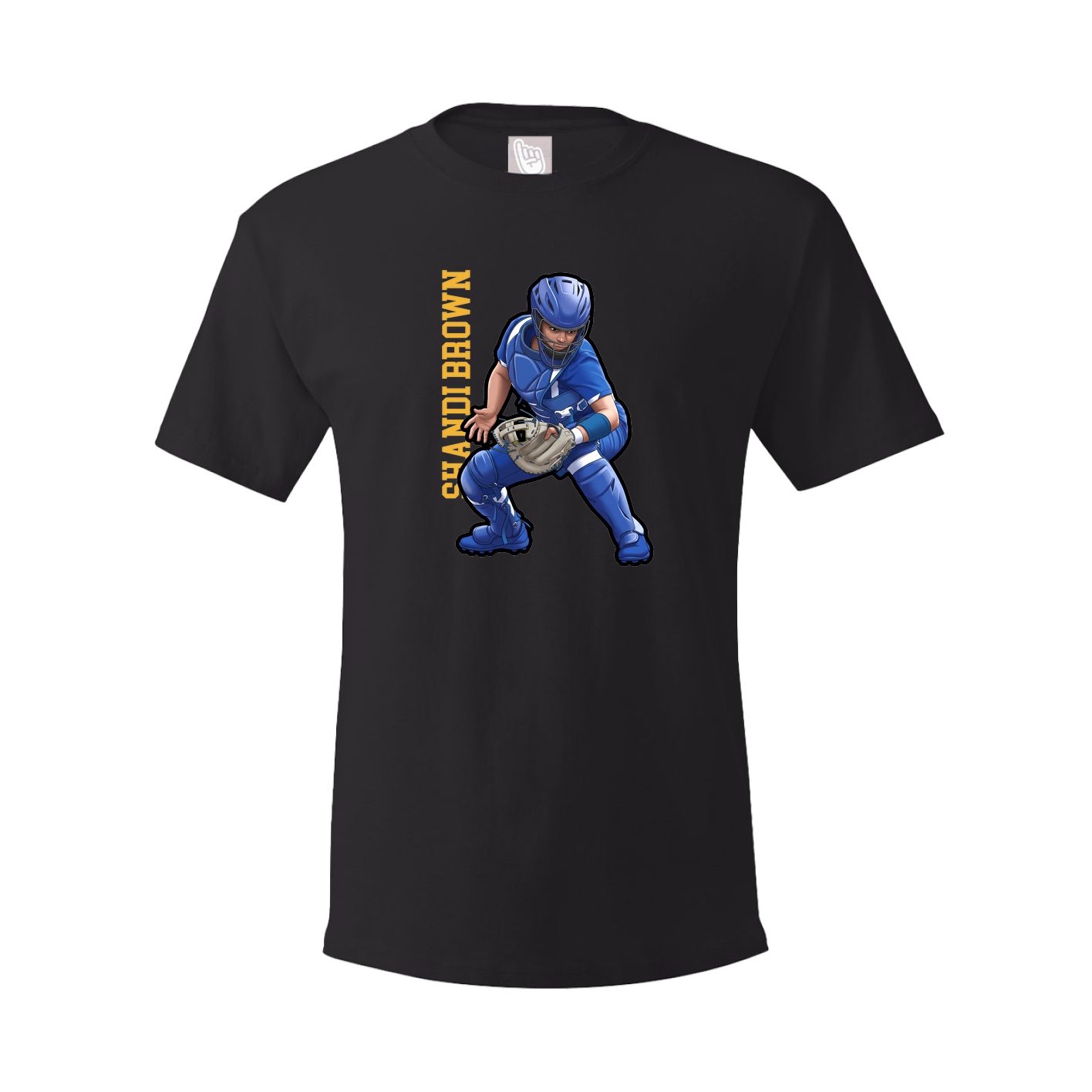 Tee — Name Vertical in Black