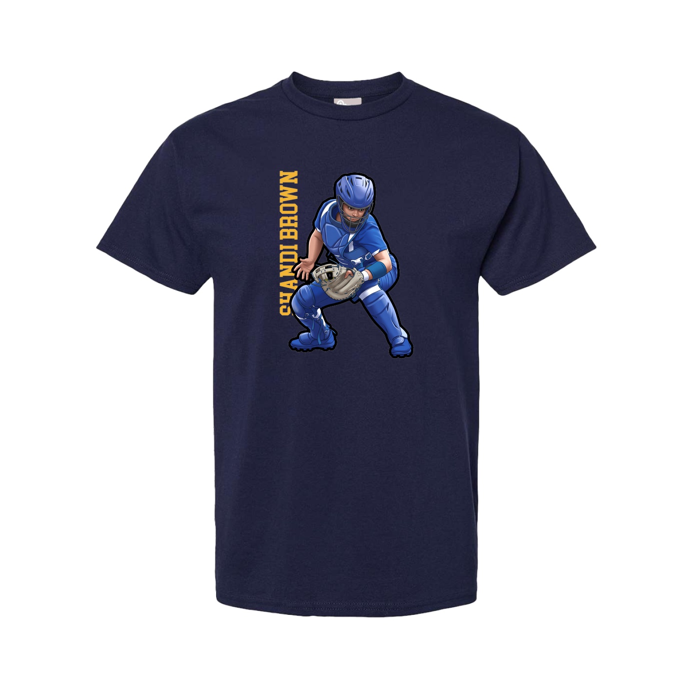 Youth Tee — Name Vertical in Navy