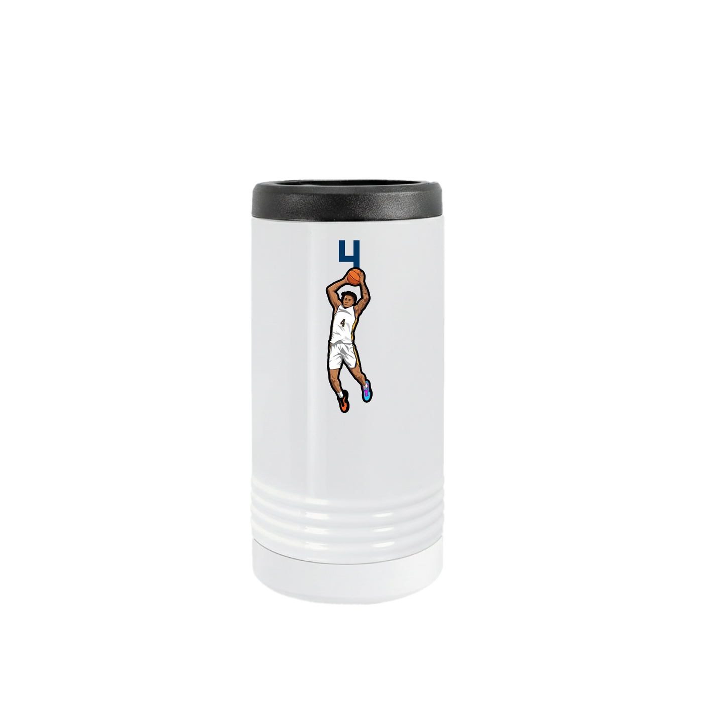 Slim Beverage Holder — Number Top in White