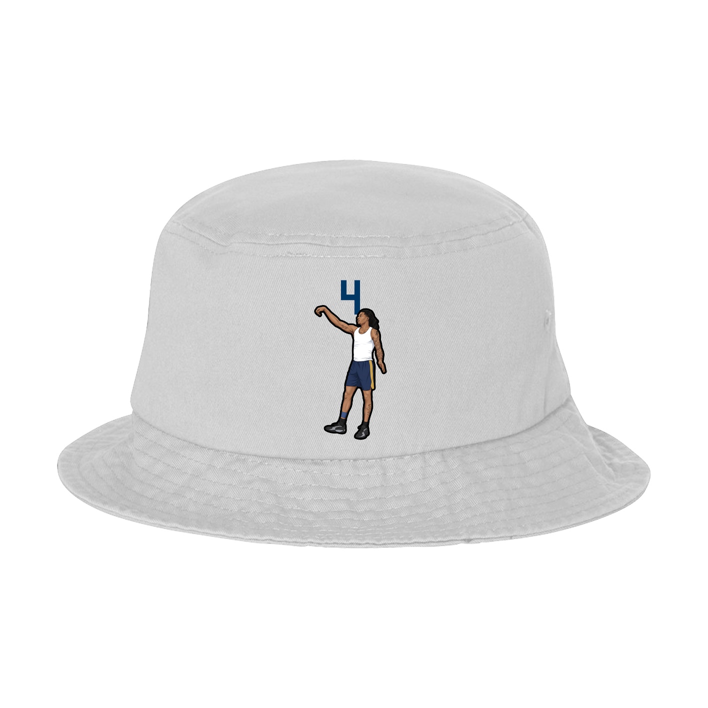 Bucket Cap — Number Top in White