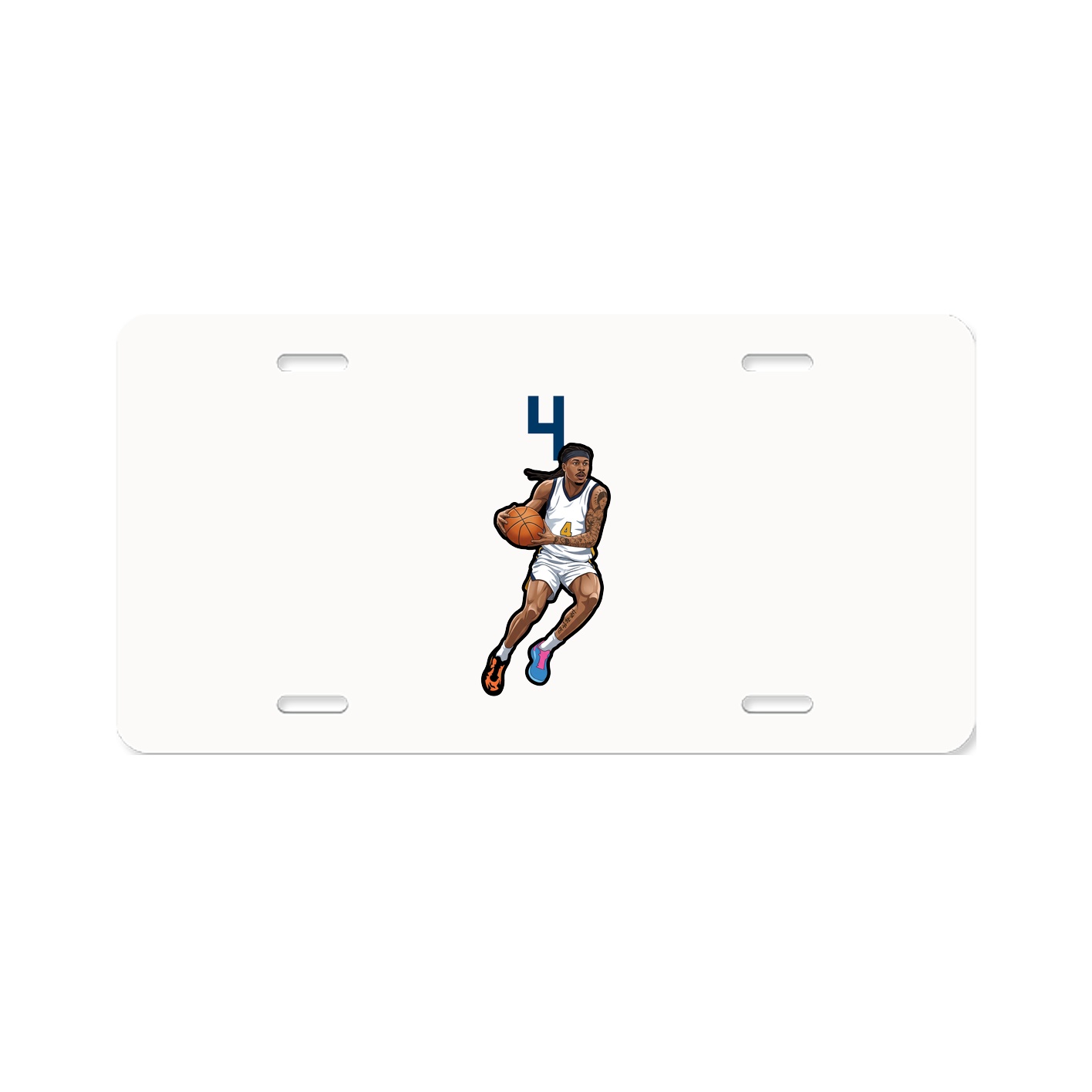 License Plate — Number Top in Classic