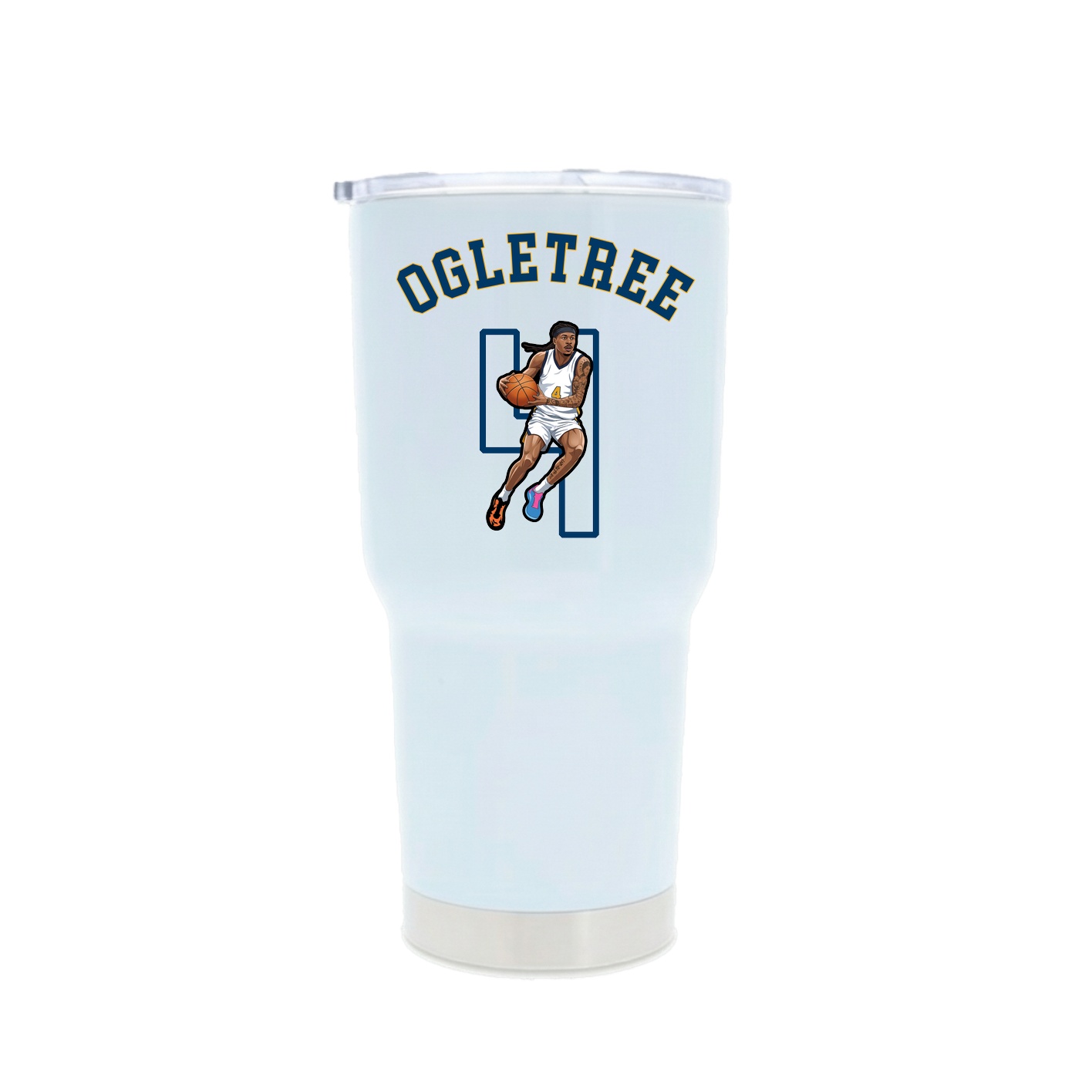 30oz Stainless Steel Tumbler — Shirsey Arch in White