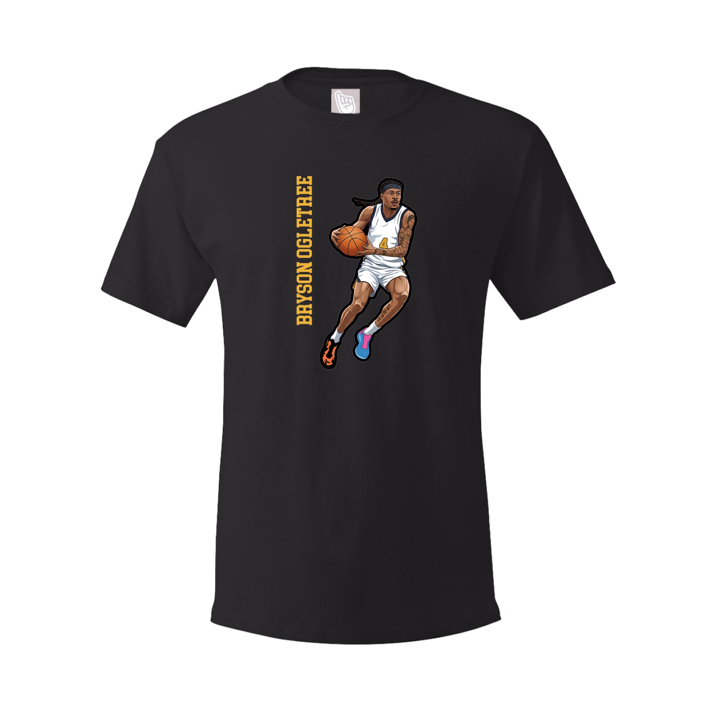 Youth Tee — Name Vertical in Black