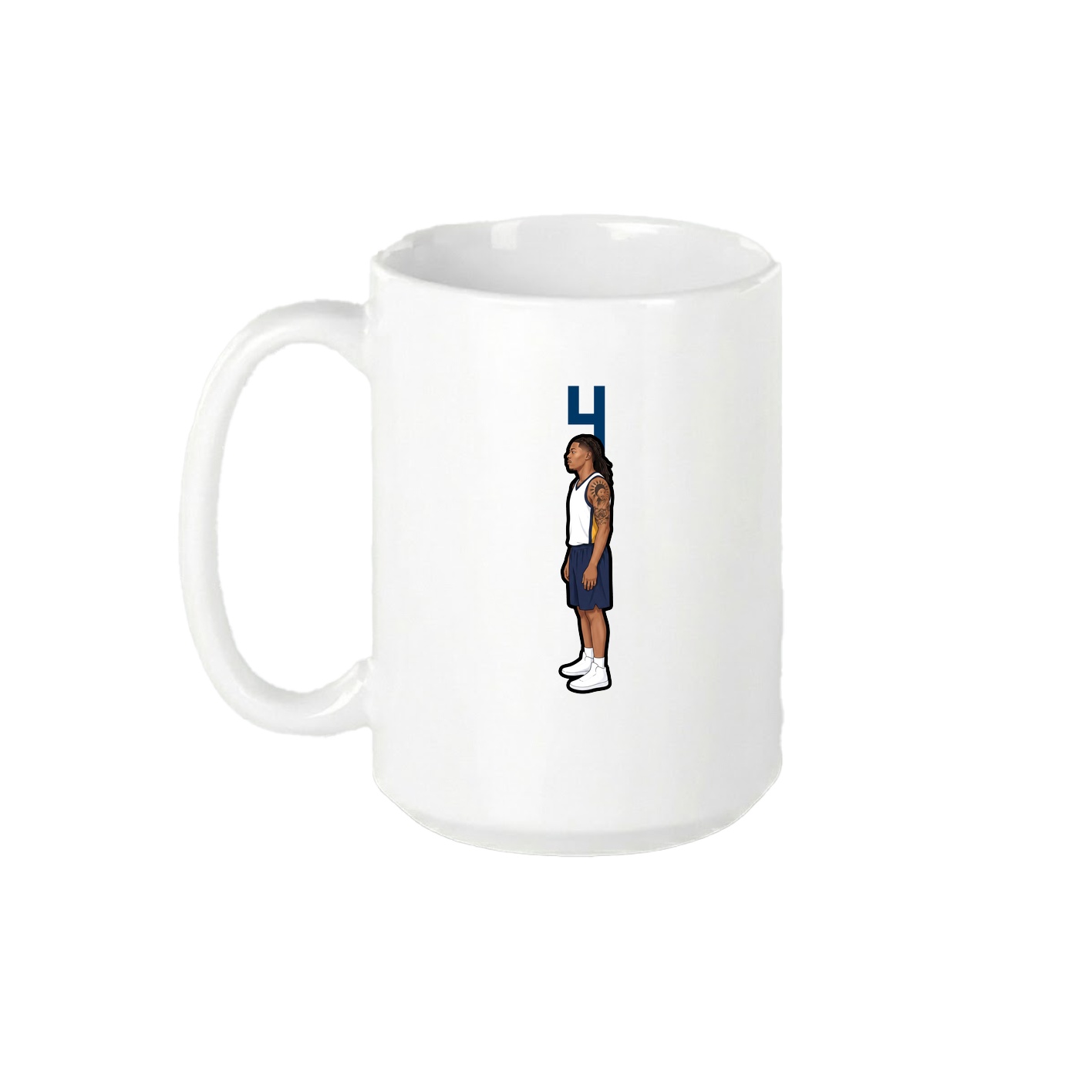 15oz Coffee Mug — Number Top in White