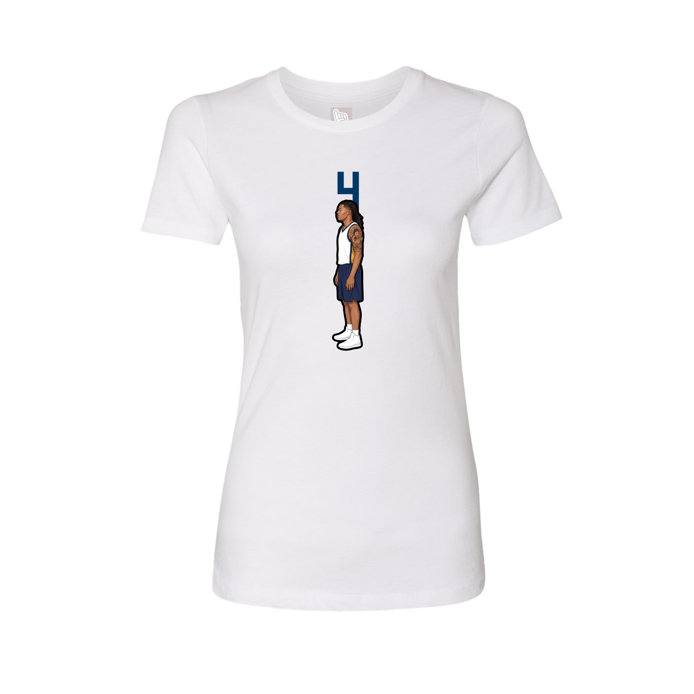 Womens Tee — Number Top in White