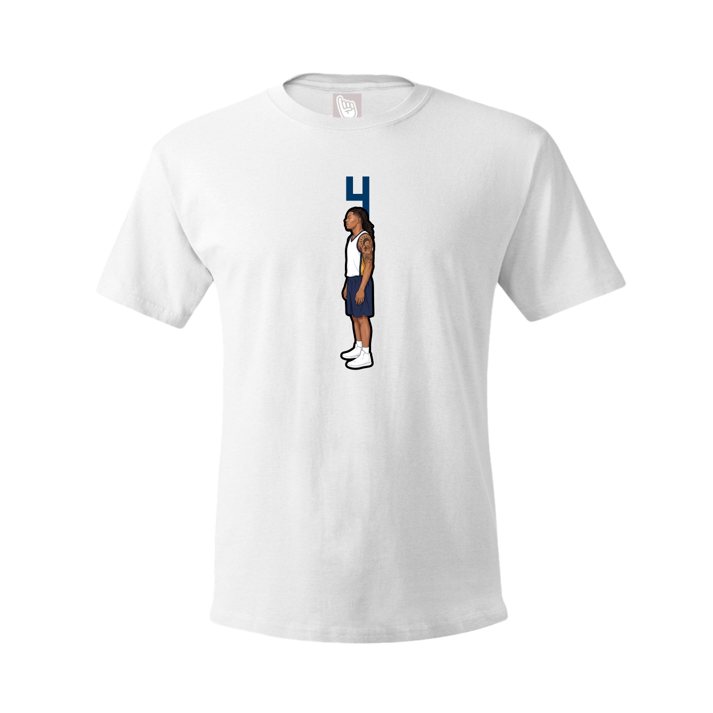 Youth Tee — Number Top in White