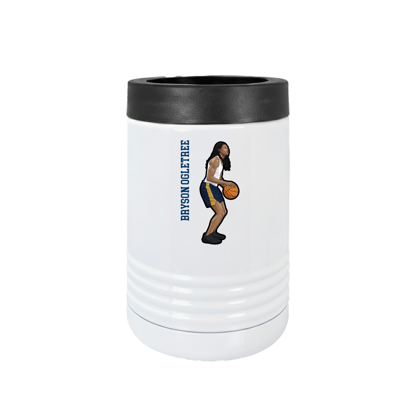 Beverage Holder — Name Vertical in White