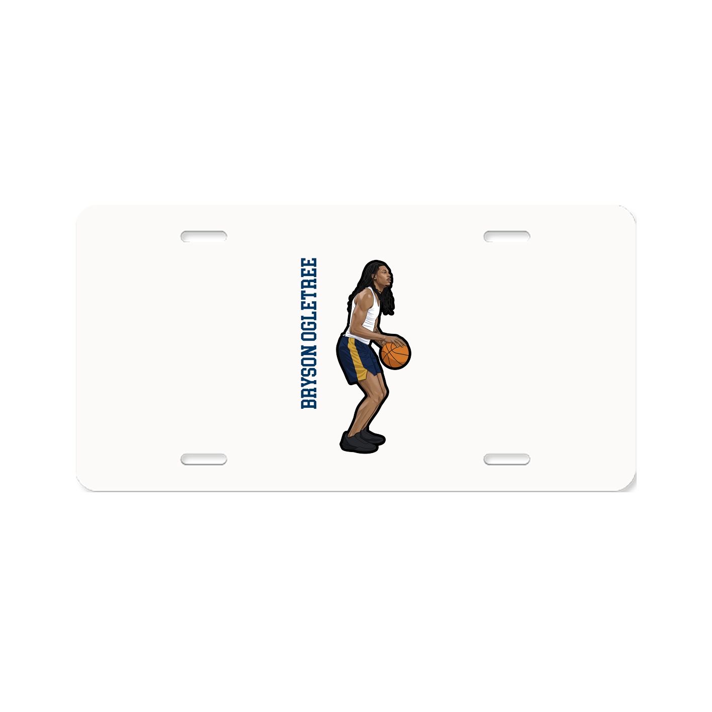 License Plate — Name Vertical in Classic