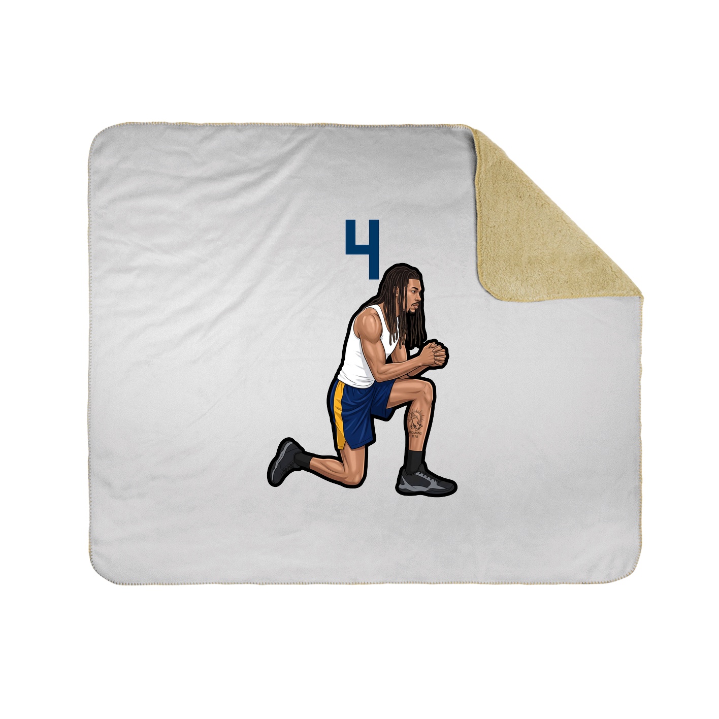 Throw Blanket — Number Top in White