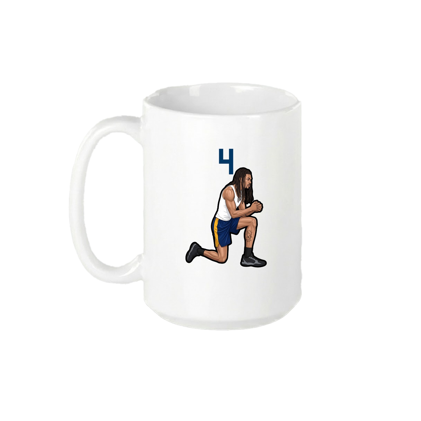 15oz Coffee Mug — Number Top in White
