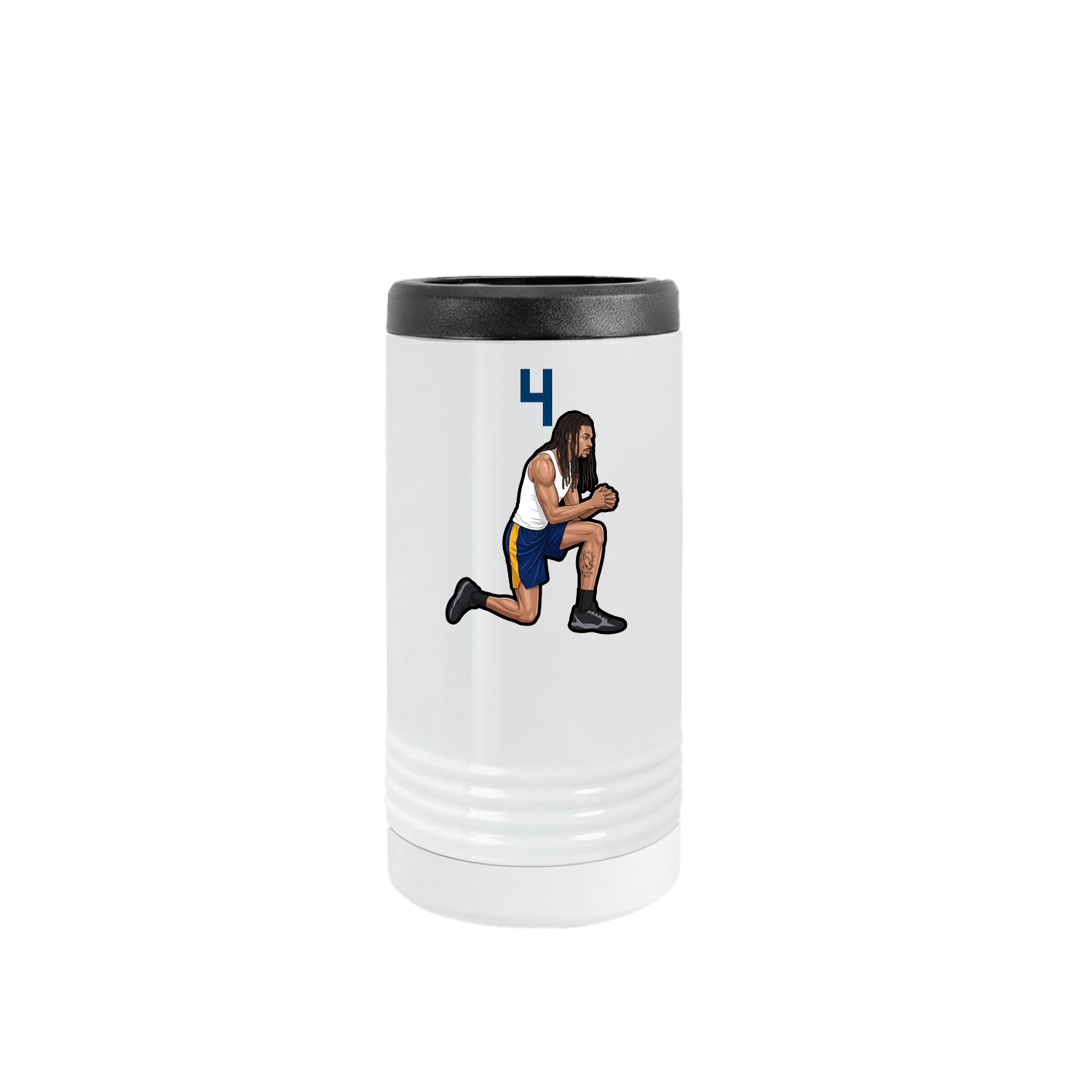 Slim Beverage Holder — Number Top in White