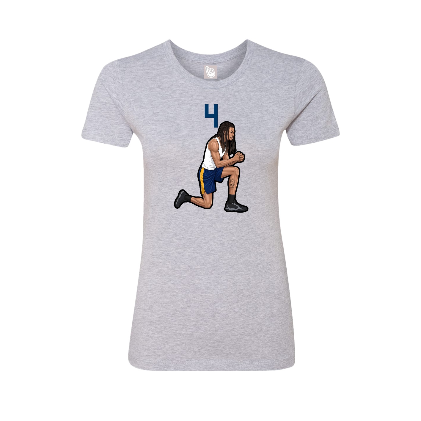 Womens Tee — Number Top in Grey