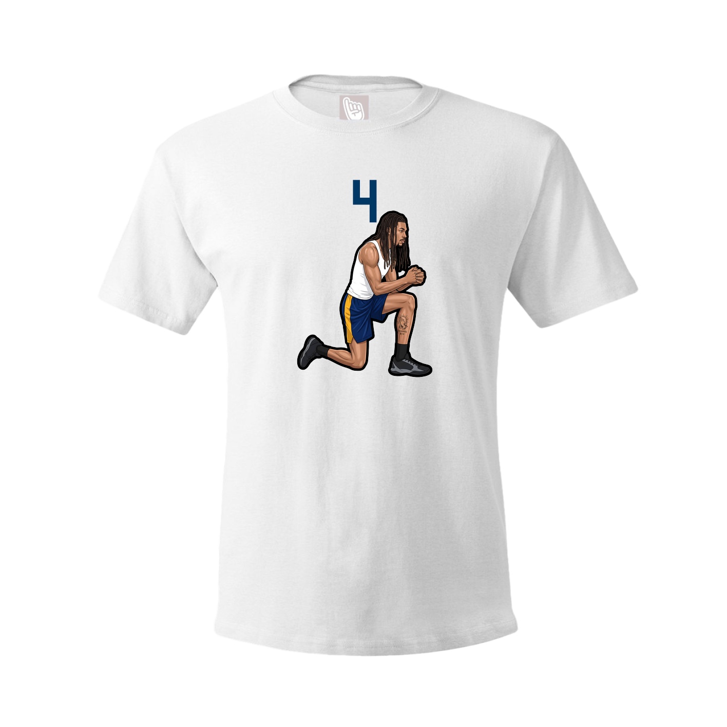 Youth Tee — Number Top in White