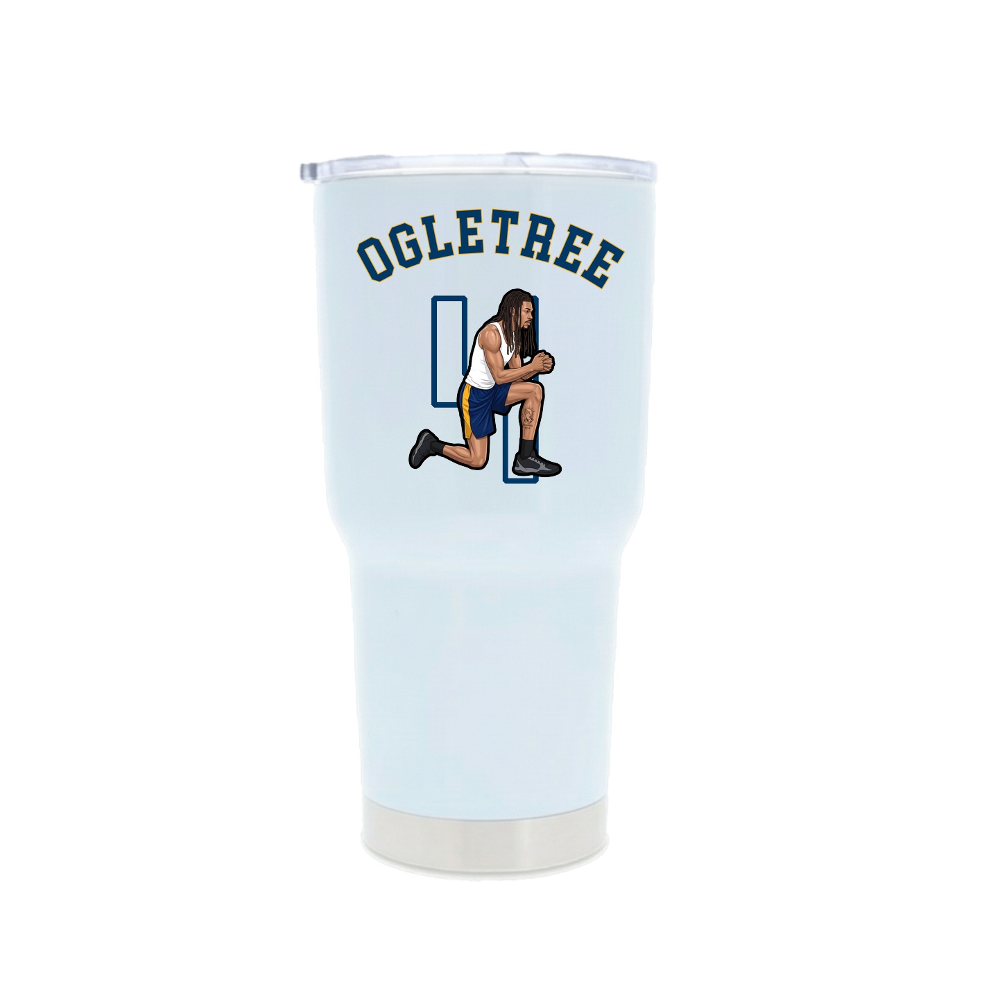 30oz Stainless Steel Tumbler — Shirsey Arch in White