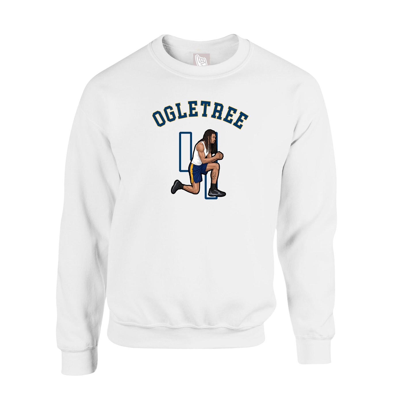 Fleece Crew — Shirsey Arch in White