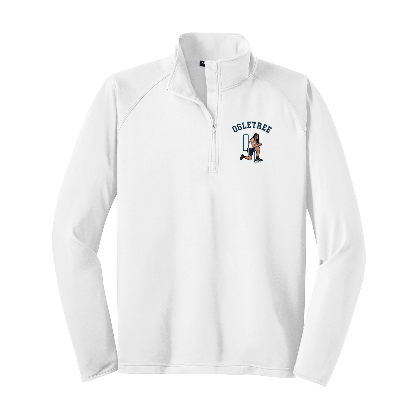 Q-Zip Pullover — Shirsey Arch in White
