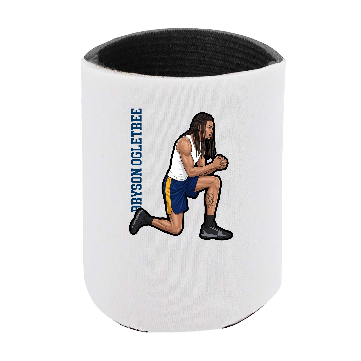 Can Holder — Name Vertical in White