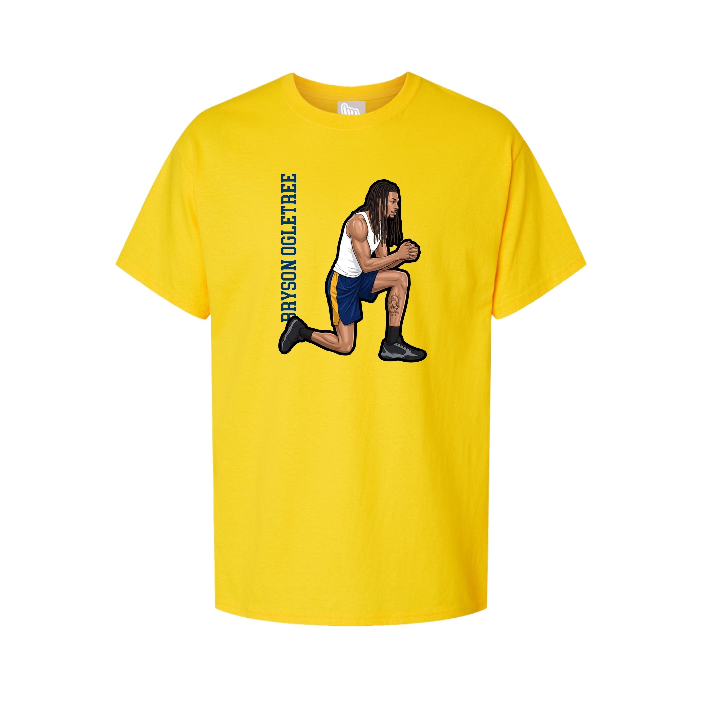 Youth Tee — Name Vertical in Gold