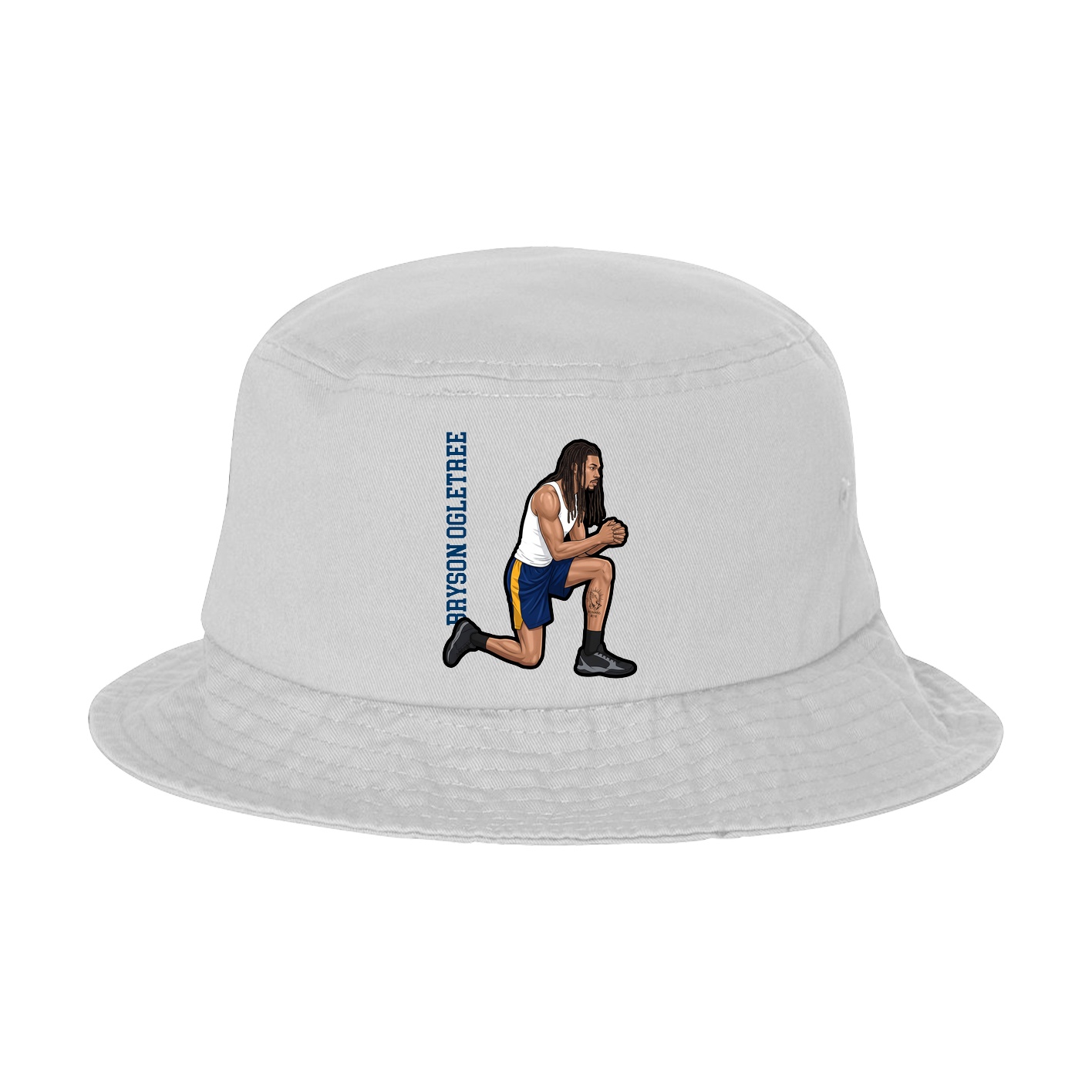 Bucket Cap — Name Vertical in White
