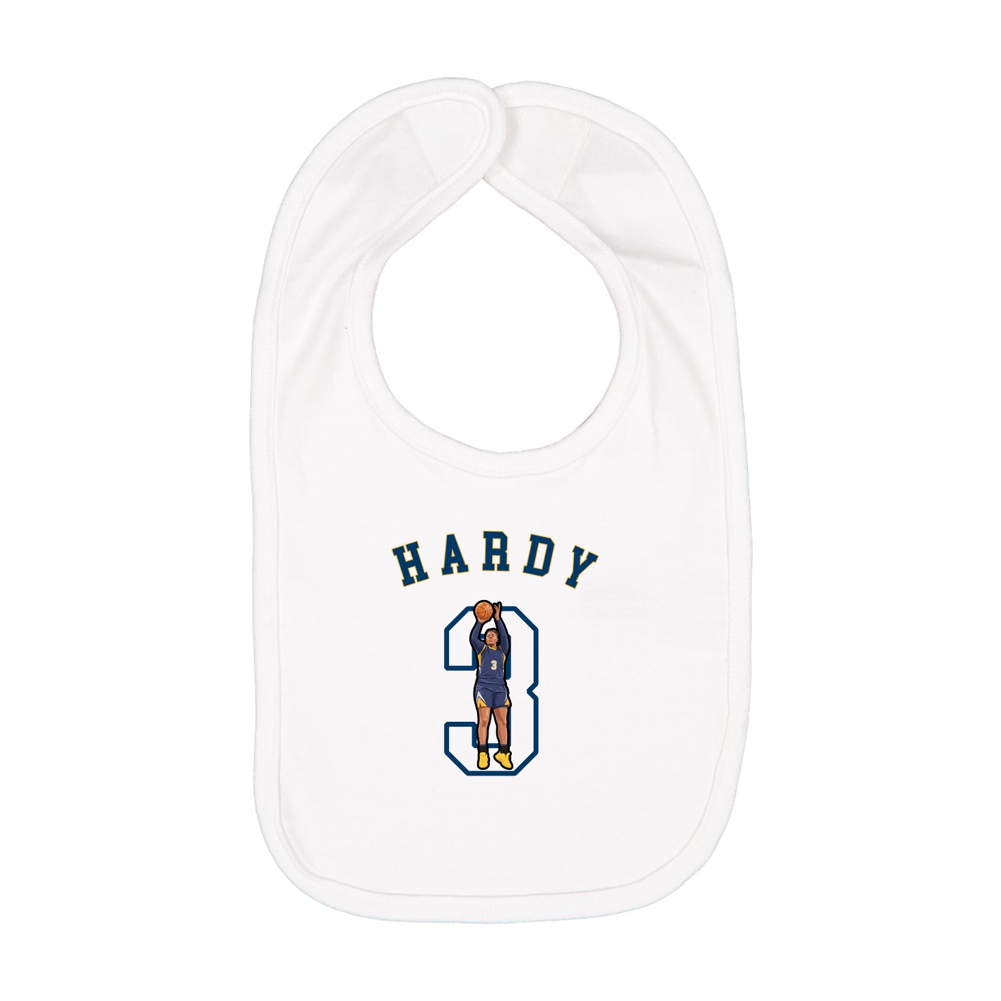 Infant Bib — Shirsey Arch in White