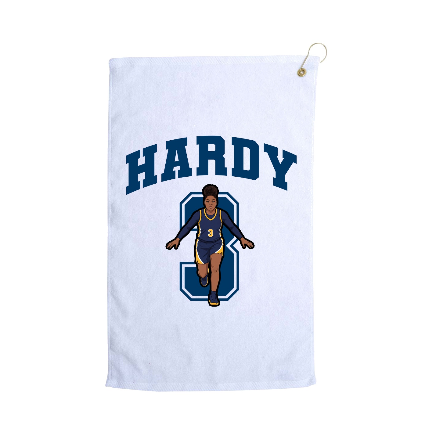 Golf Towel — Number in White