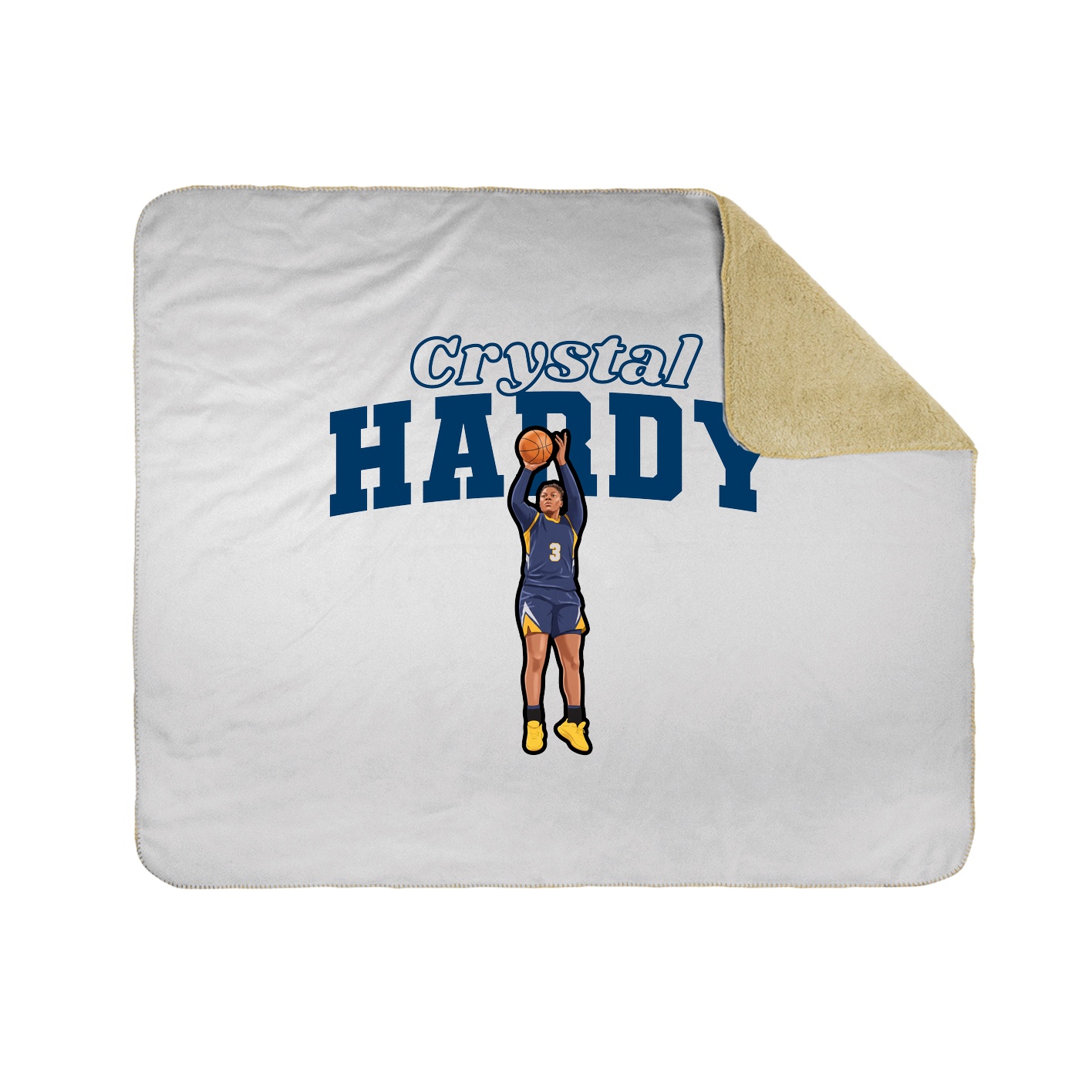 Throw Blanket — Name Arch in White