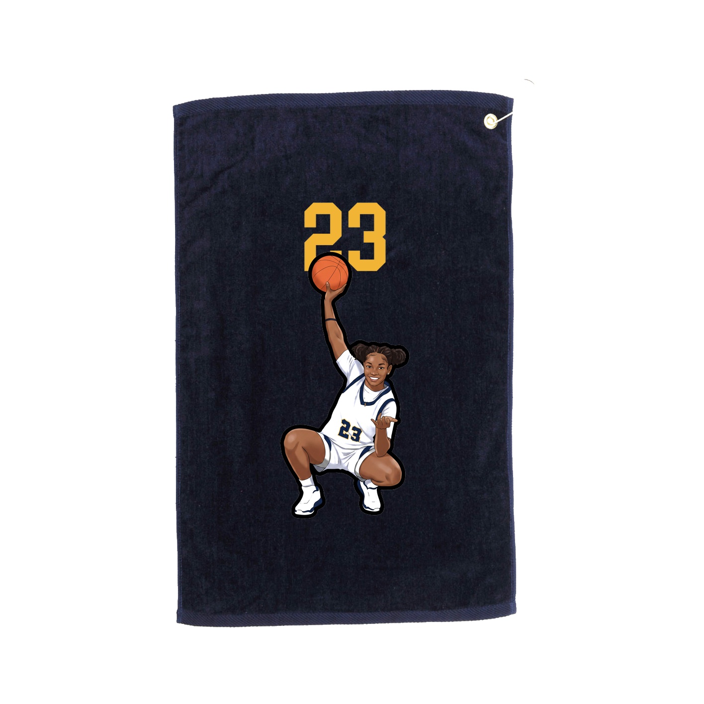 Golf Towel — Number Top in Navy
